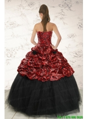 2015 Exclusive Ball Gown Leopard Quinceanera Dresses in Multi Color
