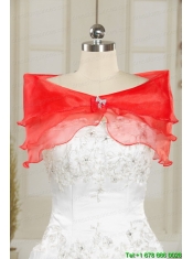2015 Most Popular Red Quinceanera Dresses with Beading and Ruffles