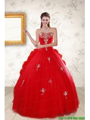 2015 Unique Sweetheart Quinceanera Dresses with Appliques