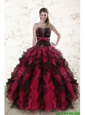 Beautiful Multi Color 2015 Quinceanera Dresses with Sweetheart