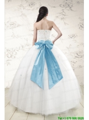 Discount White Quinceanera Dresses with Appliques