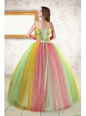 Elegant Ball Gown Sweet 16 Dresses in Multi Color for 2015
