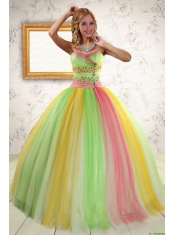 Elegant Ball Gown Sweet 16 Dresses in Multi Color for 2015