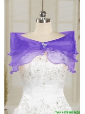 Elegant Sweetheart Appliques Purple Quinceanera Dress for 2015