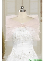 Exquisite Appliques White Brush Train Quinceanera Dresses with Appliques and Pick Ups