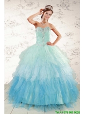 Fashionable Multi Color 2015 Quinceanera Dresses with Beading and RufflesFashionable Multi Color 2015 Quinceanera Dresses with Beading and Ruffles