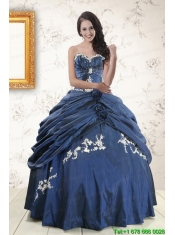 Gorgeous Sweetheart Ball Gown Quinceanera Dresses in Navy Blue