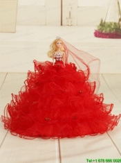 Luxurious Sweetheart Ruffles and Beaded Quinceanera Dresses in Red and Black