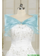 Modest Appliques 2015 Quinceanera Dresses in White