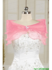 One Shoulder Beading Light Pink Quinceanera Dresses for 2015