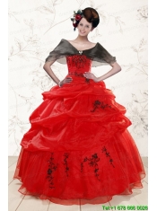 Perfect Sweetheart Red Quinceanera Dresses for 2015