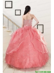 Pretty Beaded Ball Gown Sweetheart Quinceanera Dresses