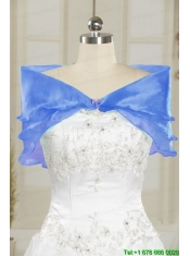 Pretty Royal Blue 2015 Quinceanera Dresses with Appliques and Ruffles