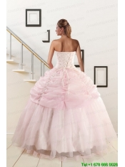 Pretty Strapless Quinceanera Dresses with Beading and Pick Ups
