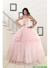 Pretty Strapless Quinceanera Dresses with Beading and Pick Ups