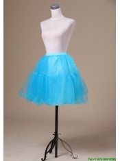 Aqua Blue Mini-length Custom Made Petticoat