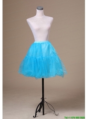 Aqua Blue Mini-length Custom Made Petticoat