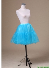 Aqua Blue Mini-length Custom Made Petticoat