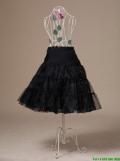 Brand New Black Organza Tea-length Wedding Petticoat