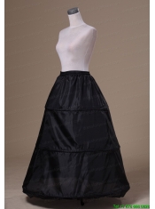 Modest Organza Black Floor-length Wedding Petticoat
