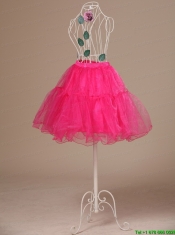 Perfect Hot Pink Organza Mini-length Girls Petticoat