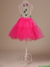 Perfect Hot Pink Organza Mini-length Girls Petticoat