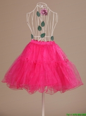 Perfect Hot Pink Organza Mini-length Girls Petticoat