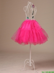 Perfect Hot Pink Organza Mini-length Girls Petticoat