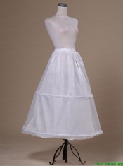 White Ankle-length Taffeta Petticoat