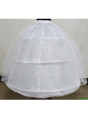White Tulle And Organza Floor-length Petticoat For Ball Gowns