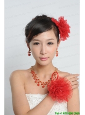 2014 Cheap and Exquisite Lace Red Fascinators