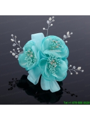 2014 Cute Pearl Net Yarn Chiffon Hair Flowers