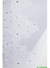 2014 One-Tier Tulle Lace Drop Veil Edge Bridal Veils