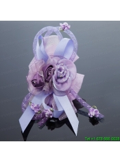 2014 Pretty Beading Tulle Lavender Hair Ornament