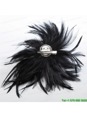 2014 Simple Feather Black Feather Flower Hairpin