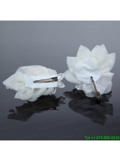 2014 White Rhinestone and Pearl Wedding Hair Flowers
