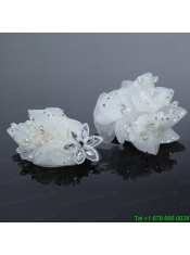 2014 White Rhinestone and Pearl Wedding Hair Flowers