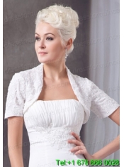2014 White Short Sleeves Chiffon Jacket