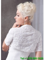 2014 White Short Sleeves Chiffon Jacket