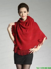 2015 Burgundy Knitted Fabric Wonderful Wraps