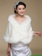 2015 High Quality Front Closure Shawl in White