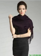 2015 Knitted Fabric Inexpensive Wraps in Black