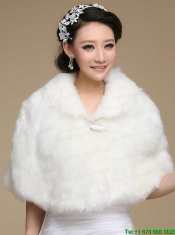 2015 Luxurious Faux Fur White Wraps