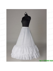 Affordable Organza Floor-length Wedding Petticoat in White