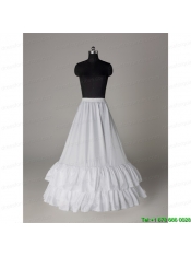 Affordable Organza Floor-length Wedding Petticoat in White