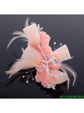 Beautiful Feather Watermelon Pearl Feather Fascinators