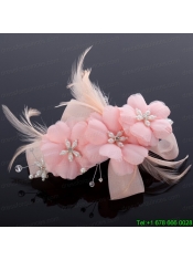 Beautiful Feather Watermelon Pearl Feather Fascinators