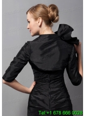 Beautiful Hand Made Flowers Jacket in Black
