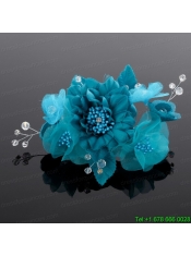 Beautiful Pearls Blue Tulle Fascinators Hair Flower