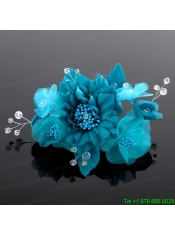 Beautiful Pearls Blue Tulle Fascinators Hair Flower